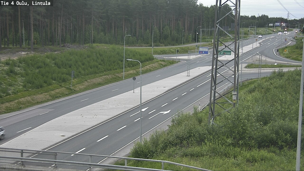 Weather Camera Image Väg 4 Uleåborg, Lintula, Oulu, Pohjois-Pohjanmaa