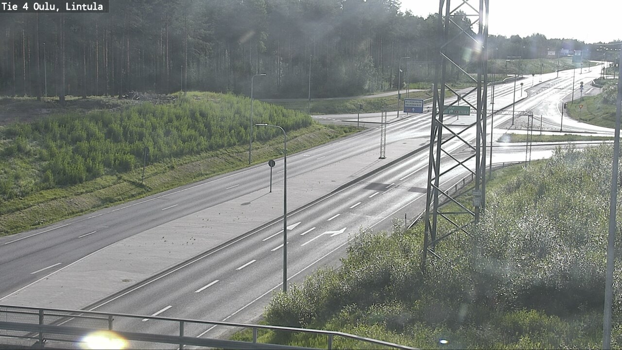 Weather Camera Image Väg 4 Uleåborg, Lintula, Oulu, Pohjois-Pohjanmaa
