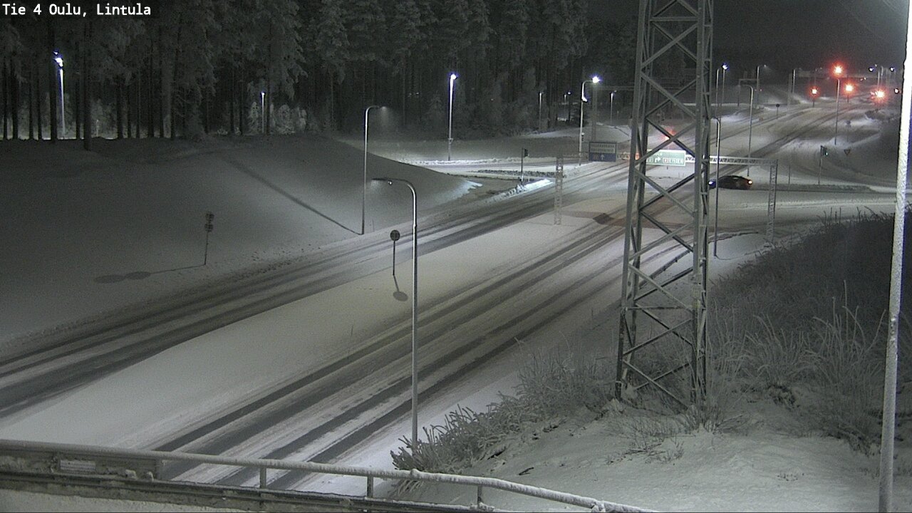 Weather Camera Image Väg 4 Uleåborg, Lintula, Oulu, Pohjois-Pohjanmaa