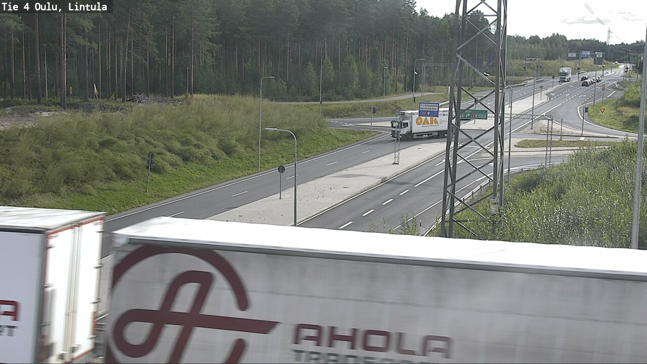 Weather Camera Image Väg 4 Uleåborg, Lintula, Oulu, Pohjois-Pohjanmaa