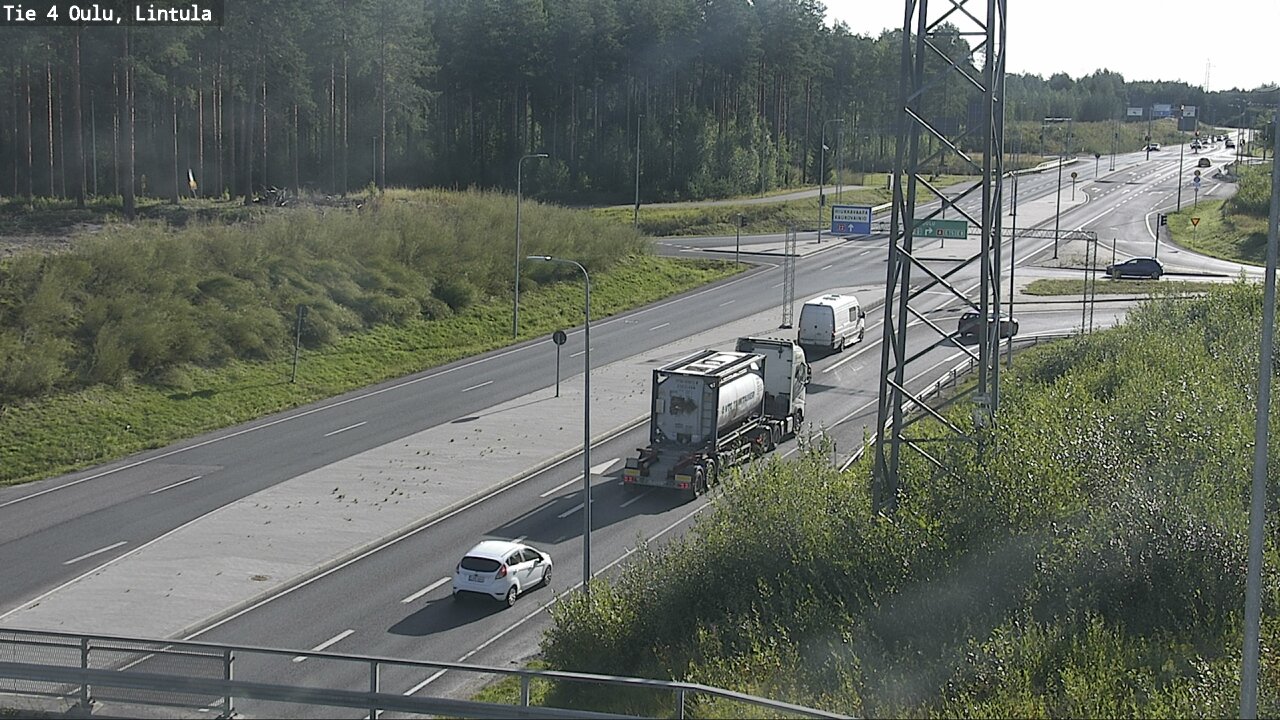 Weather Camera Image Väg 4 Uleåborg, Lintula, Oulu, Pohjois-Pohjanmaa