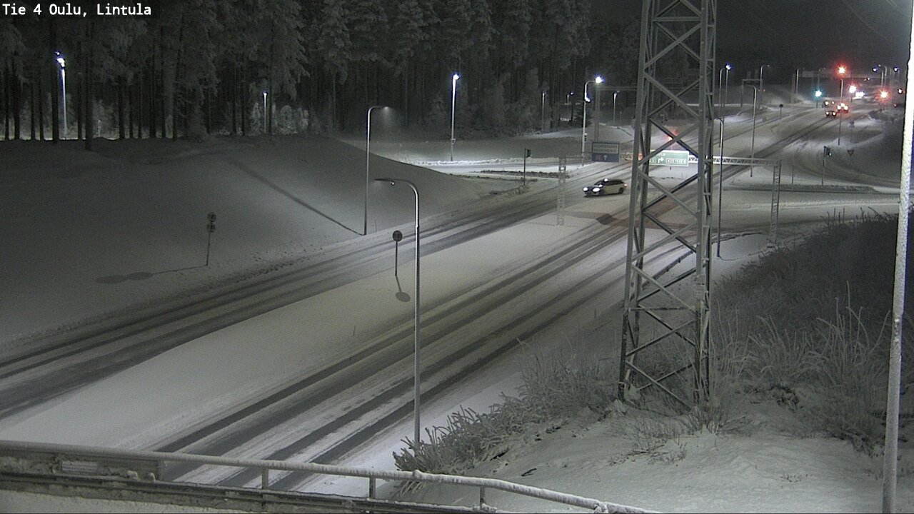 Weather Camera Image Väg 4 Uleåborg, Lintula, Oulu, Pohjois-Pohjanmaa