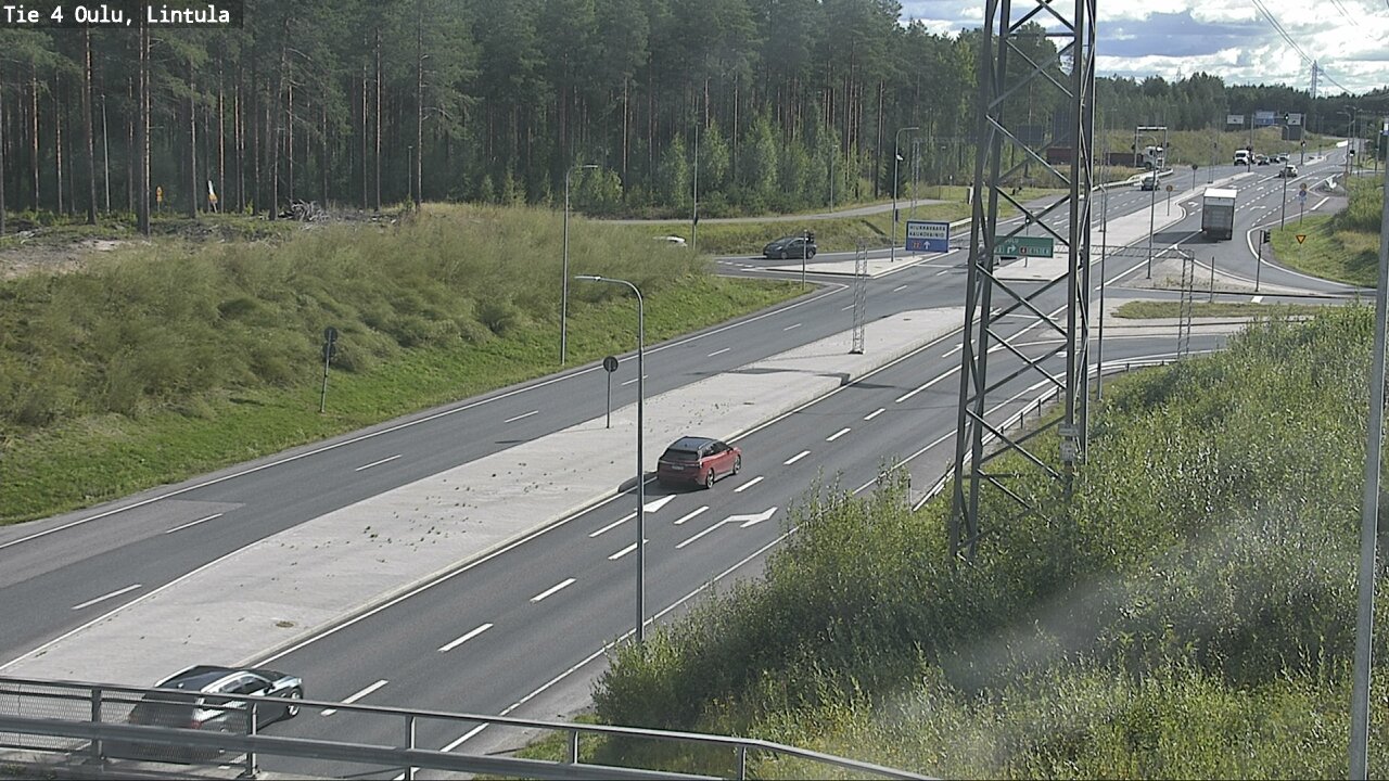 Weather Camera Image Väg 4 Uleåborg, Lintula, Oulu, Pohjois-Pohjanmaa