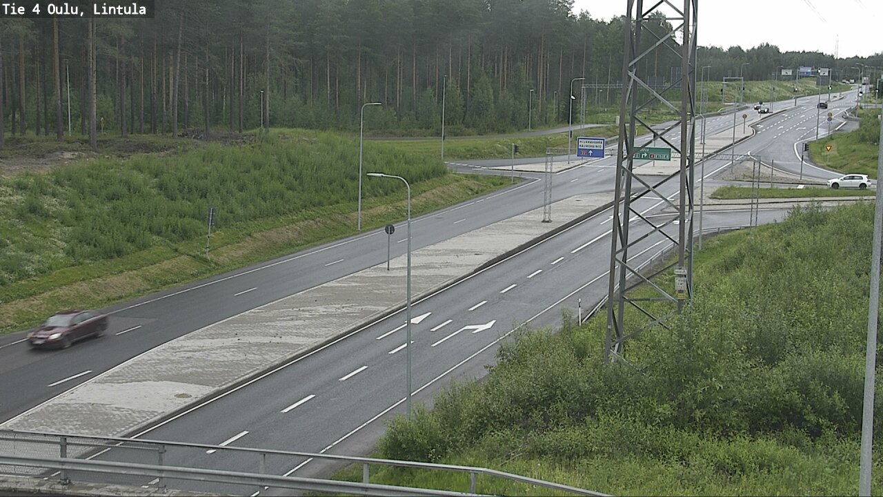 Weather Camera Image Väg 4 Uleåborg, Lintula, Oulu, Pohjois-Pohjanmaa