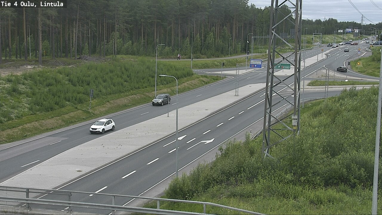 Weather Camera Image Väg 4 Uleåborg, Lintula, Oulu, Pohjois-Pohjanmaa