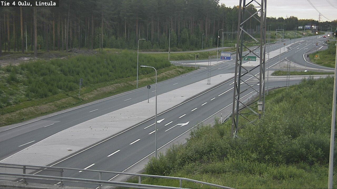 Weather Camera Image Väg 4 Uleåborg, Lintula, Oulu, Pohjois-Pohjanmaa