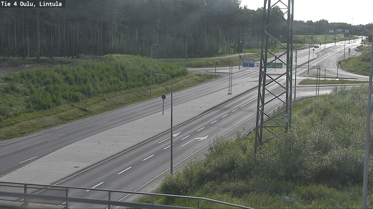 Weather Camera Image Väg 4 Uleåborg, Lintula, Oulu, Pohjois-Pohjanmaa