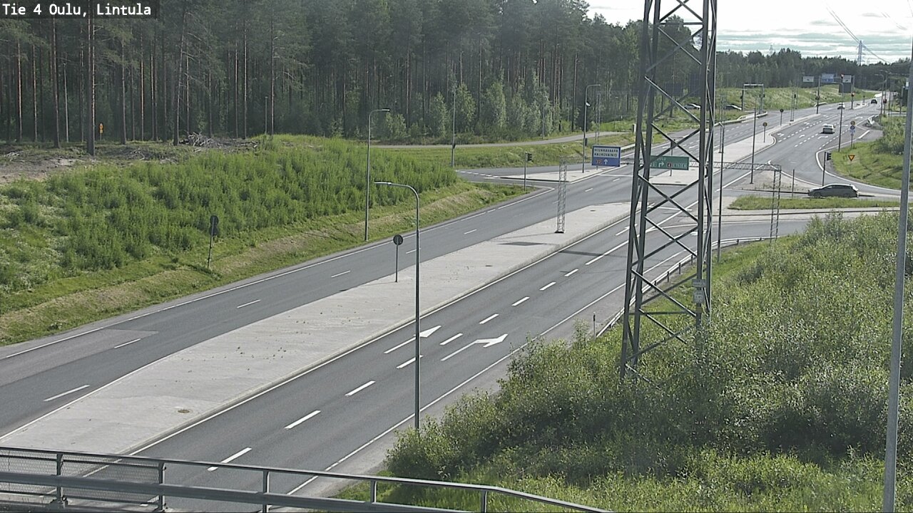 Weather Camera Image Väg 4 Uleåborg, Lintula, Oulu, Pohjois-Pohjanmaa