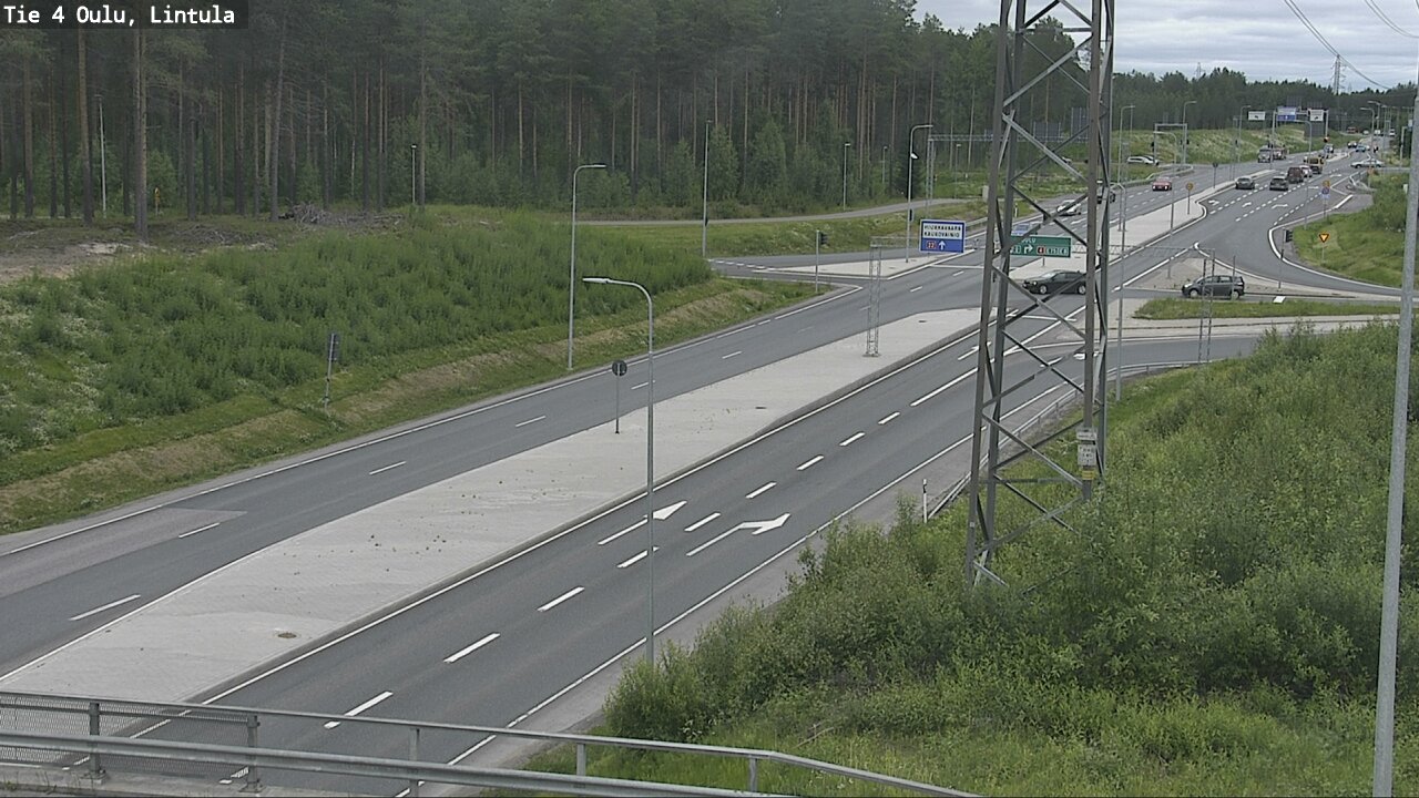 Weather Camera Image Väg 4 Uleåborg, Lintula, Oulu, Pohjois-Pohjanmaa
