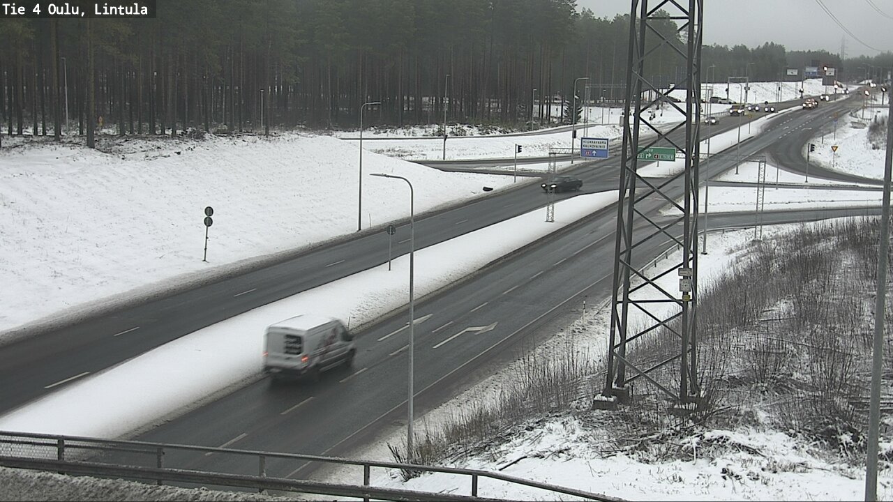 Weather Camera Image Väg 4 Uleåborg, Lintula, Oulu, Pohjois-Pohjanmaa
