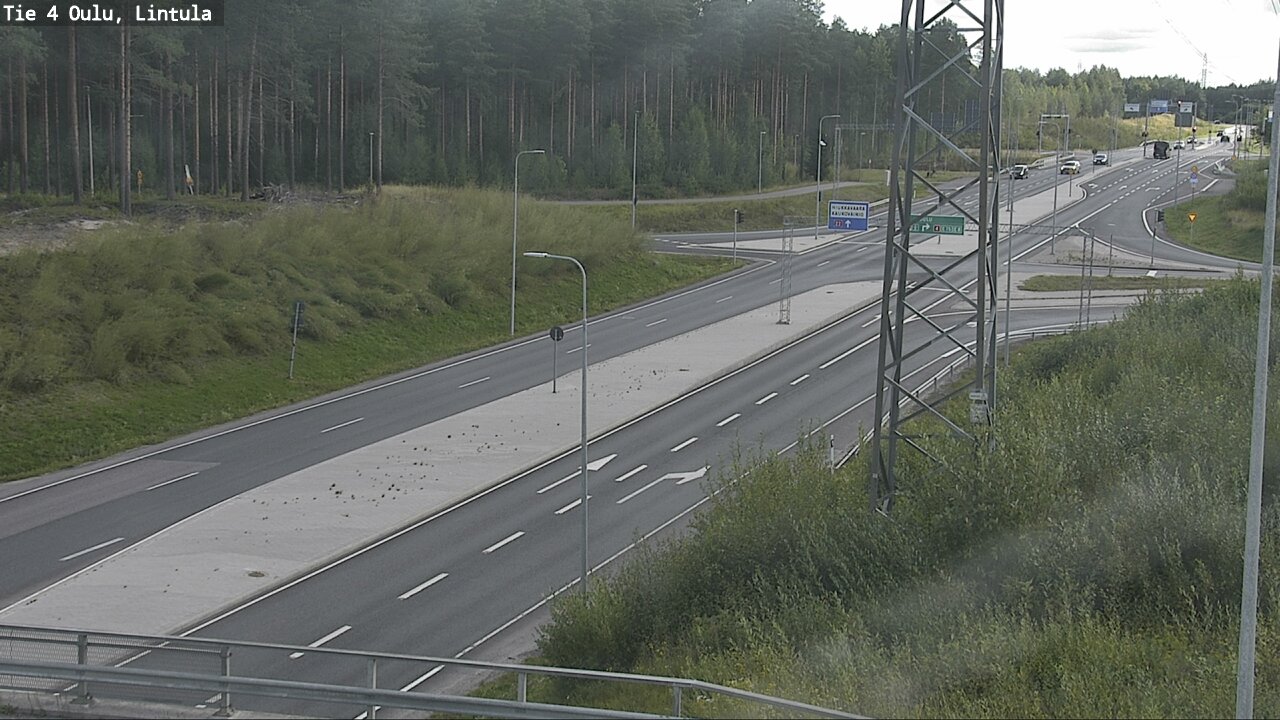 Weather Camera Image Väg 4 Uleåborg, Lintula, Oulu, Pohjois-Pohjanmaa