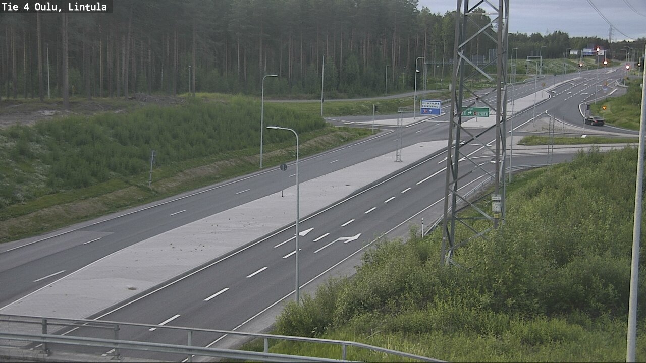 Weather Camera Image Väg 4 Uleåborg, Lintula, Oulu, Pohjois-Pohjanmaa