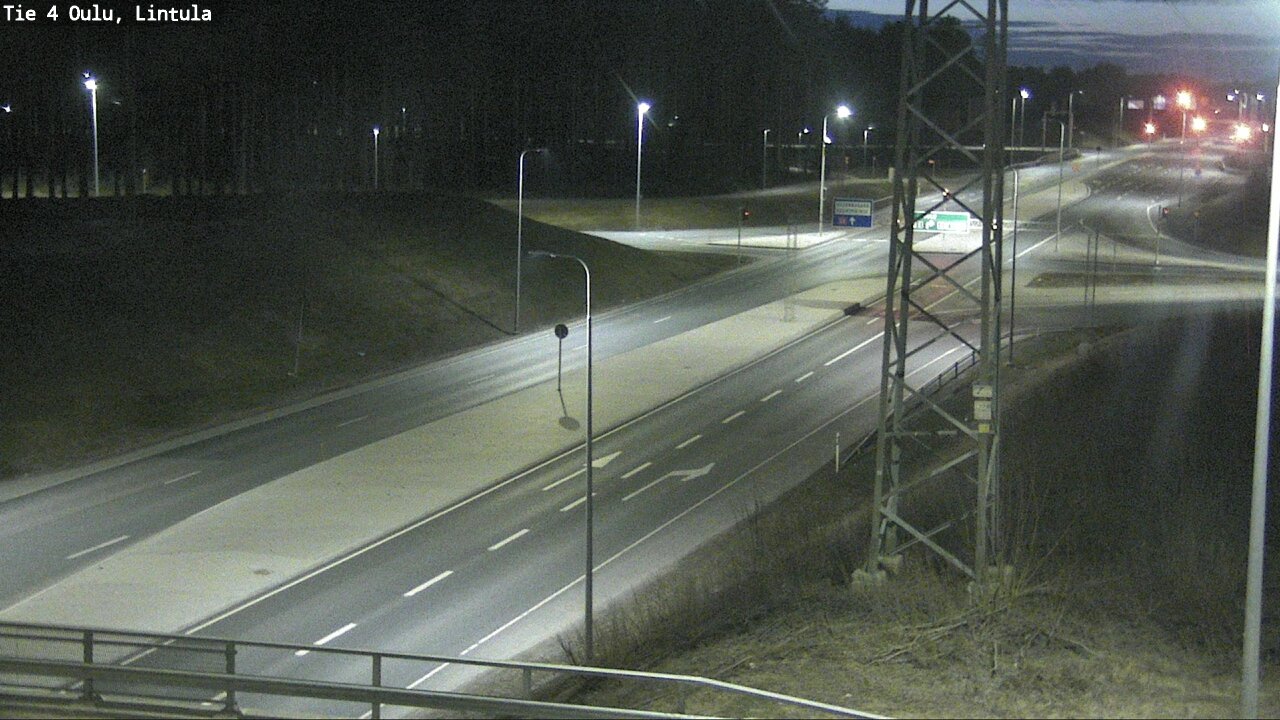 Weather Camera Image Road 4 Oulu, Lintula, Oulu, Pohjois-Pohjanmaa