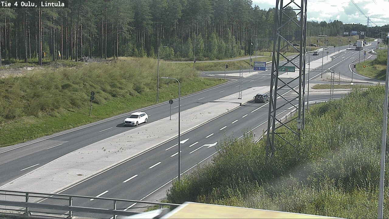 Weather Camera Image Väg 4 Uleåborg, Lintula, Oulu, Pohjois-Pohjanmaa