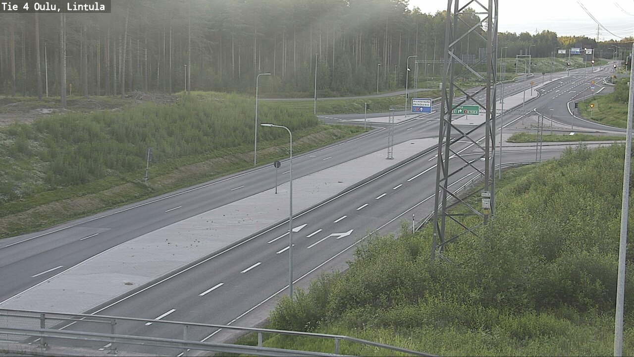 Weather Camera Image Väg 4 Uleåborg, Lintula, Oulu, Pohjois-Pohjanmaa