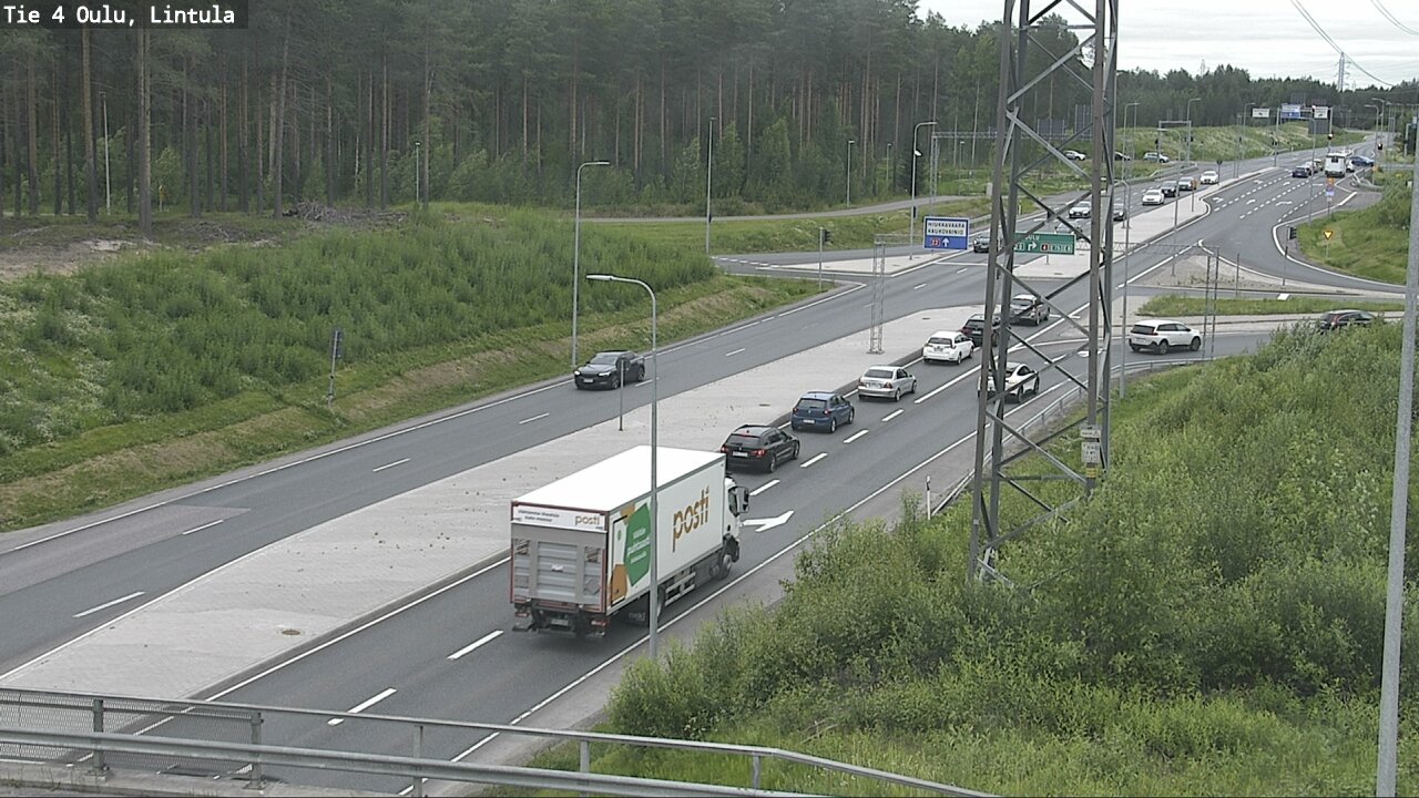 Weather Camera Image Väg 4 Uleåborg, Lintula, Oulu, Pohjois-Pohjanmaa