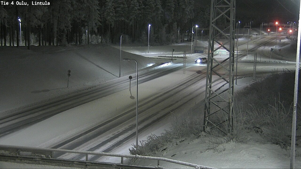 Weather Camera Image Road 4 Oulu, Lintula, Oulu, Pohjois-Pohjanmaa