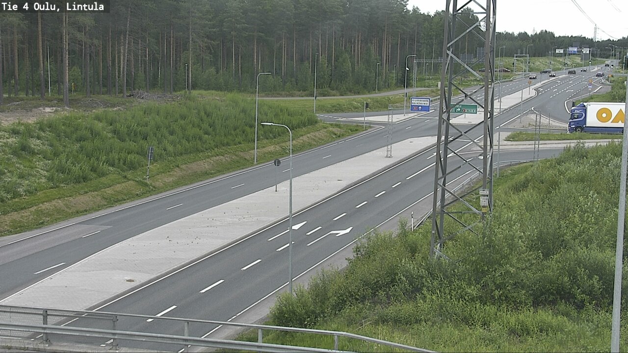 Weather Camera Image Väg 4 Uleåborg, Lintula, Oulu, Pohjois-Pohjanmaa
