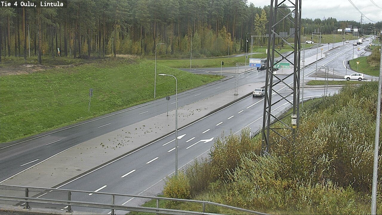 Weather Camera Image Väg 4 Uleåborg, Lintula, Oulu, Pohjois-Pohjanmaa