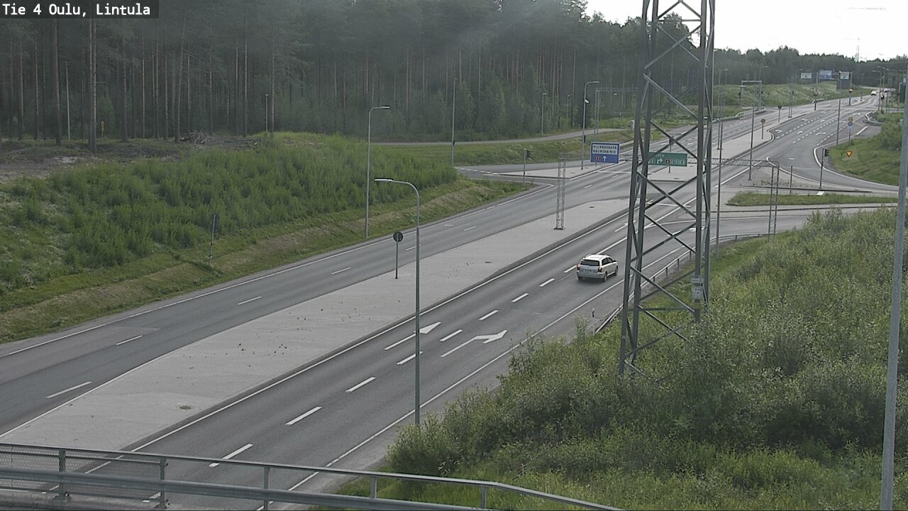 Weather Camera Image Väg 4 Uleåborg, Lintula, Oulu, Pohjois-Pohjanmaa