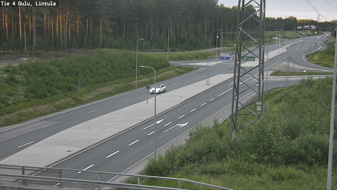 Weather Camera Image Väg 4 Uleåborg, Lintula, Oulu, Pohjois-Pohjanmaa