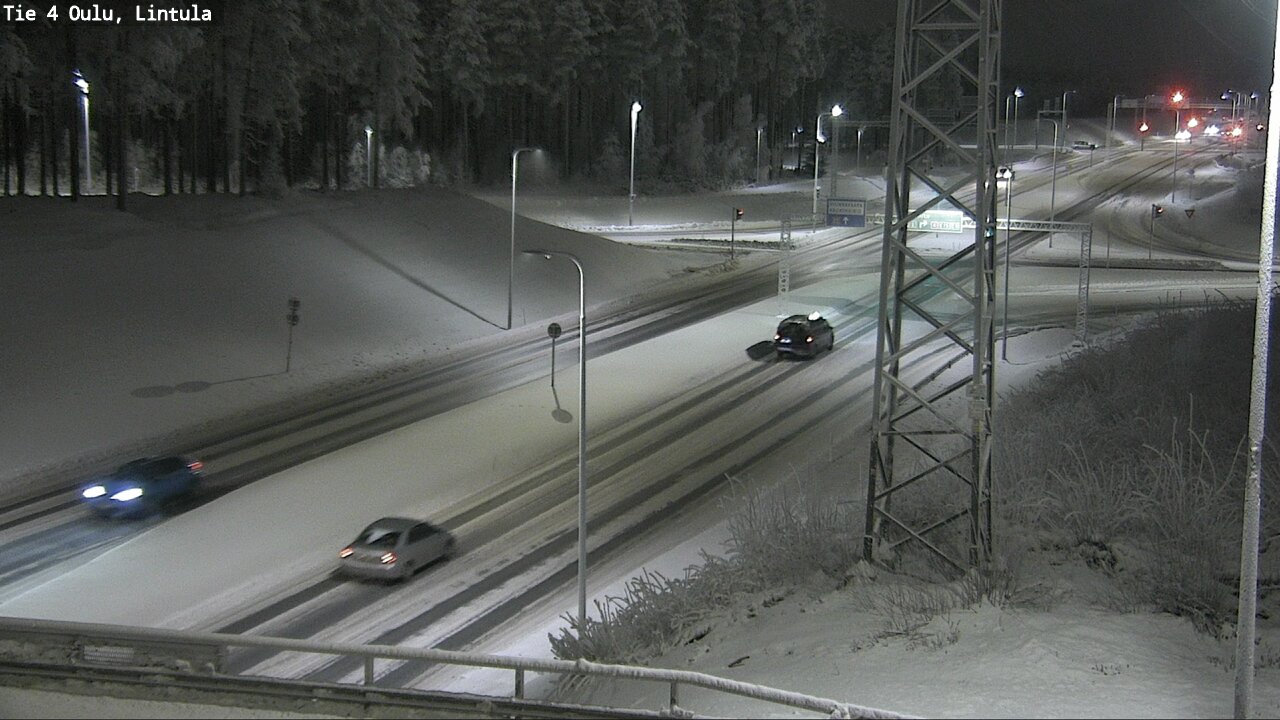 Weather Camera Image Väg 4 Uleåborg, Lintula, Oulu, Pohjois-Pohjanmaa