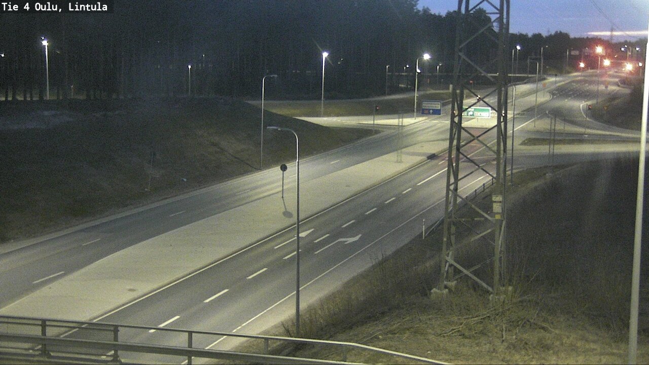 Weather Camera Image Road 4 Oulu, Lintula, Oulu, Pohjois-Pohjanmaa