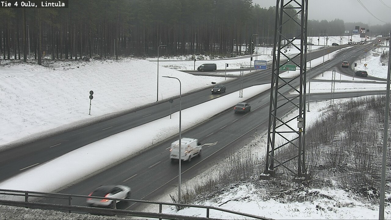 Weather Camera Image Väg 4 Uleåborg, Lintula, Oulu, Pohjois-Pohjanmaa