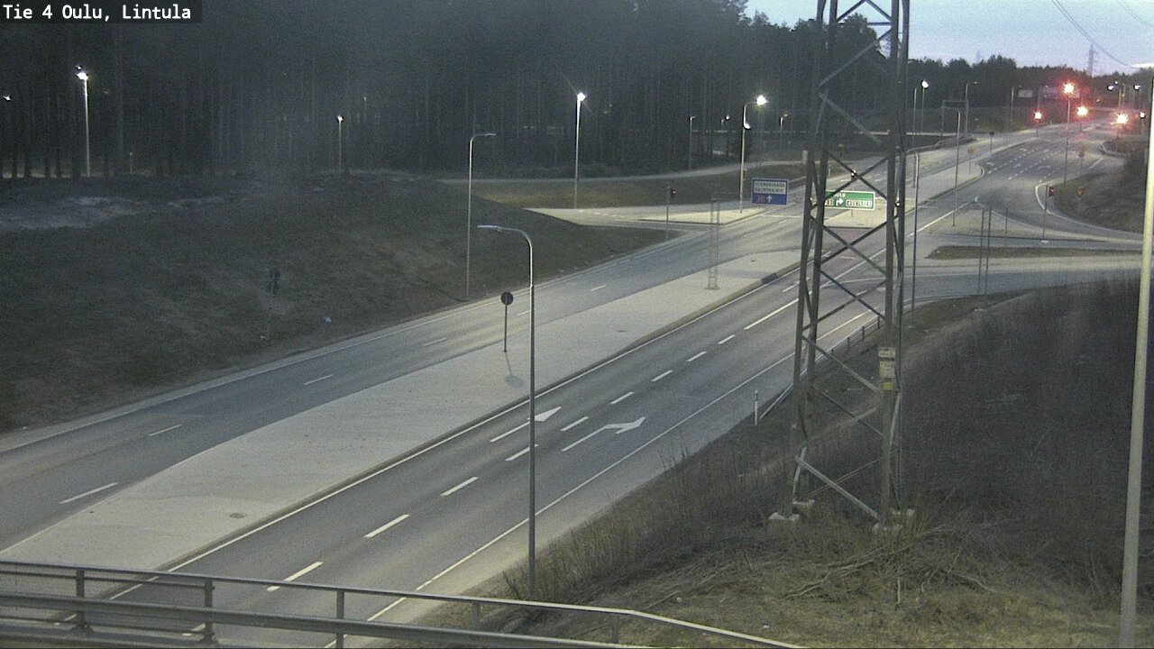 Weather Camera Image Road 4 Oulu, Lintula, Oulu, Pohjois-Pohjanmaa