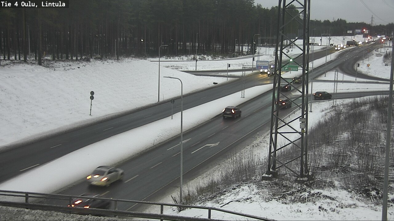 Weather Camera Image Väg 4 Uleåborg, Lintula, Oulu, Pohjois-Pohjanmaa
