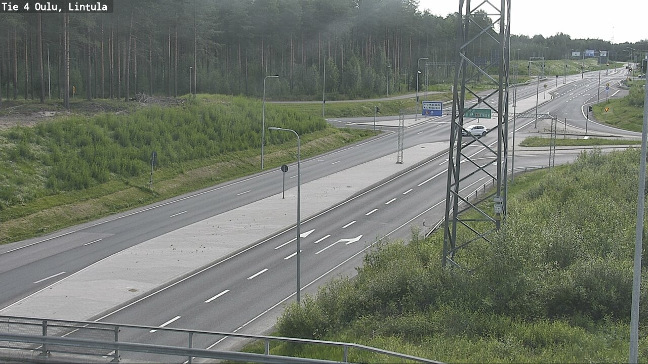 Weather Camera Image Väg 4 Uleåborg, Lintula, Oulu, Pohjois-Pohjanmaa