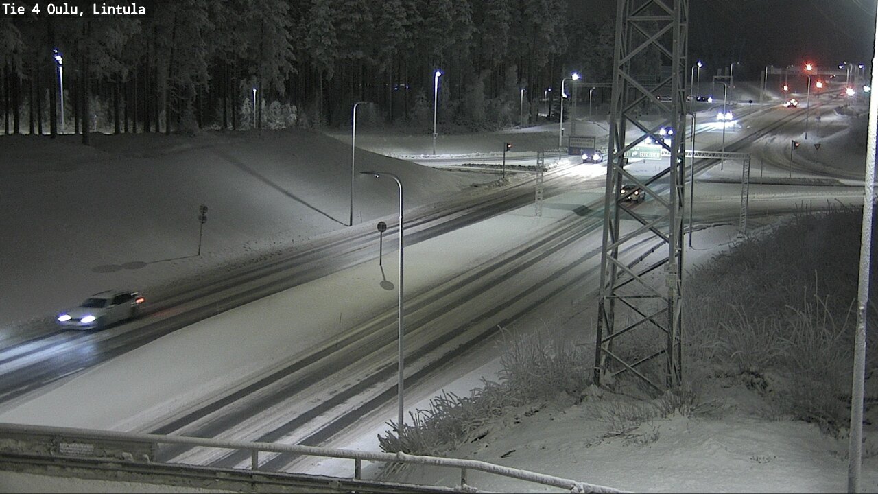 Weather Camera Image Väg 4 Uleåborg, Lintula, Oulu, Pohjois-Pohjanmaa
