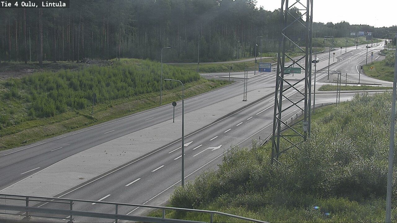 Weather Camera Image Väg 4 Uleåborg, Lintula, Oulu, Pohjois-Pohjanmaa