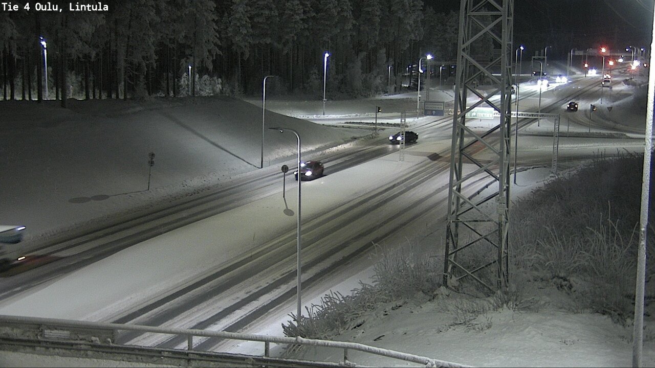 Weather Camera Image Väg 4 Uleåborg, Lintula, Oulu, Pohjois-Pohjanmaa