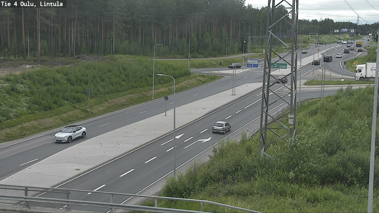 Weather Camera Image Väg 4 Uleåborg, Lintula, Oulu, Pohjois-Pohjanmaa