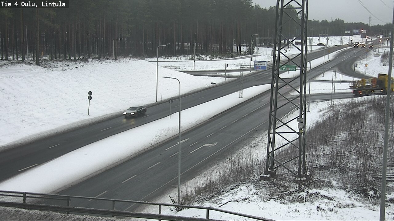 Weather Camera Image Väg 4 Uleåborg, Lintula, Oulu, Pohjois-Pohjanmaa