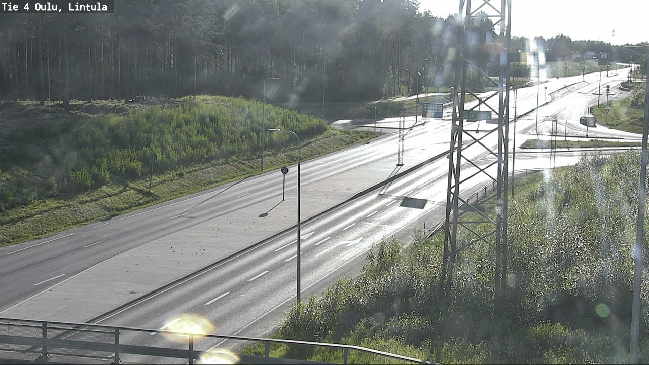 Weather Camera Image Väg 4 Uleåborg, Lintula, Oulu, Pohjois-Pohjanmaa
