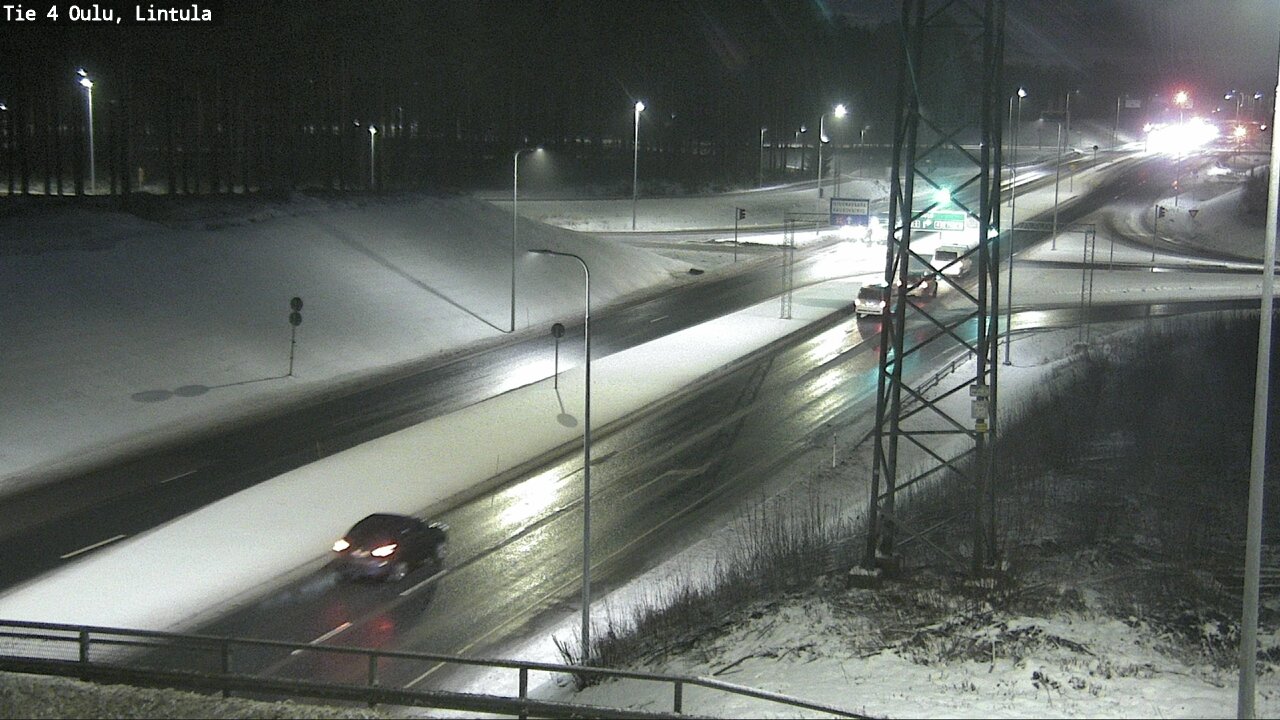 Weather Camera Image Väg 4 Uleåborg, Lintula, Oulu, Pohjois-Pohjanmaa