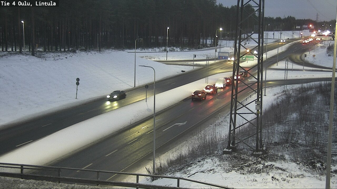 Weather Camera Image Väg 4 Uleåborg, Lintula, Oulu, Pohjois-Pohjanmaa
