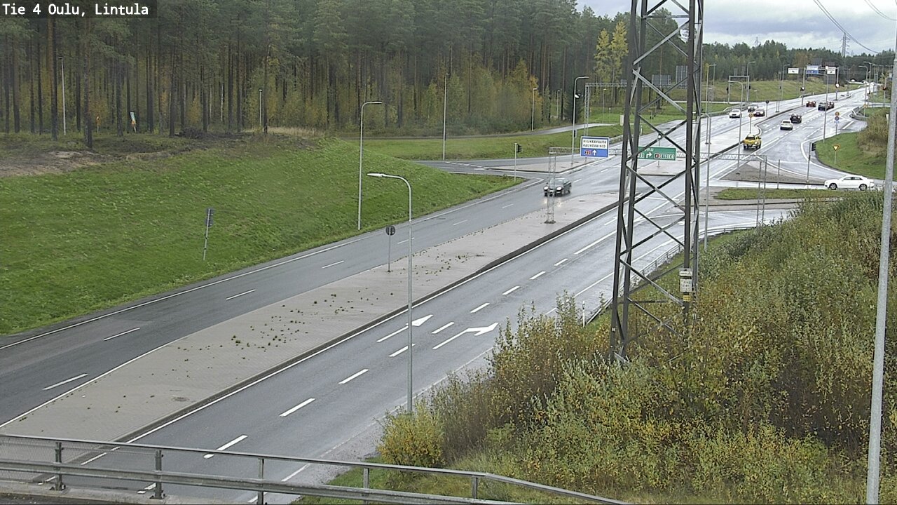 Weather Camera Image Väg 4 Uleåborg, Lintula, Oulu, Pohjois-Pohjanmaa