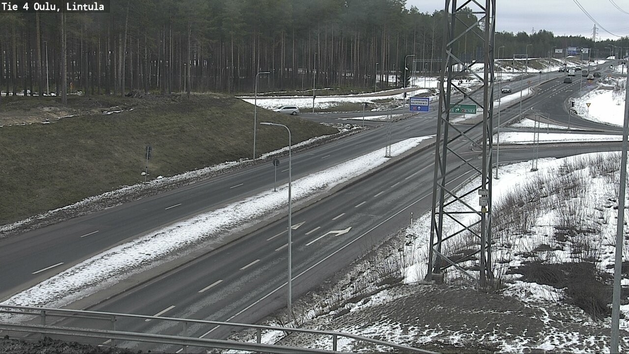 Weather Camera Image Road 4 Oulu, Lintula, Oulu, Pohjois-Pohjanmaa