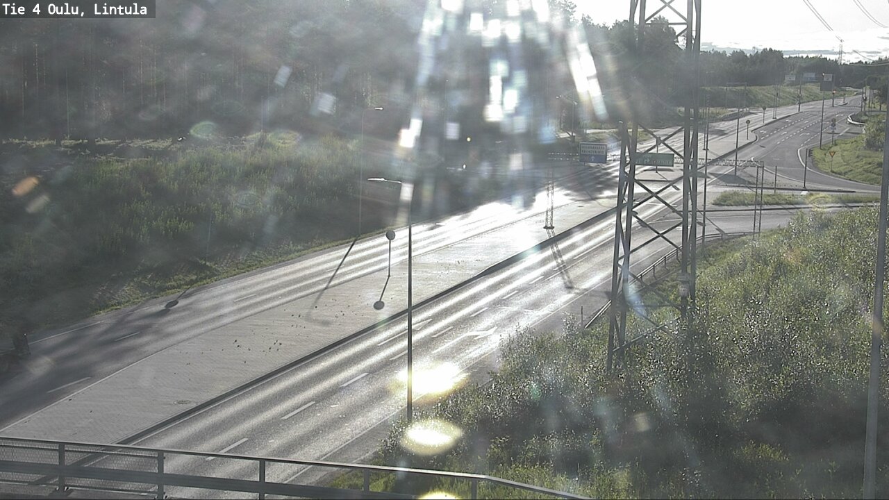 Weather Camera Image Väg 4 Uleåborg, Lintula, Oulu, Pohjois-Pohjanmaa
