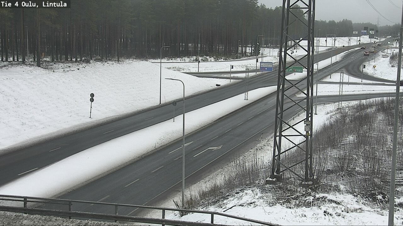 Weather Camera Image Väg 4 Uleåborg, Lintula, Oulu, Pohjois-Pohjanmaa