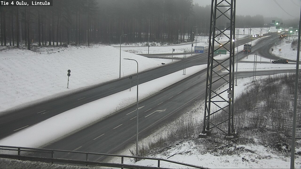 Weather Camera Image Väg 4 Uleåborg, Lintula, Oulu, Pohjois-Pohjanmaa