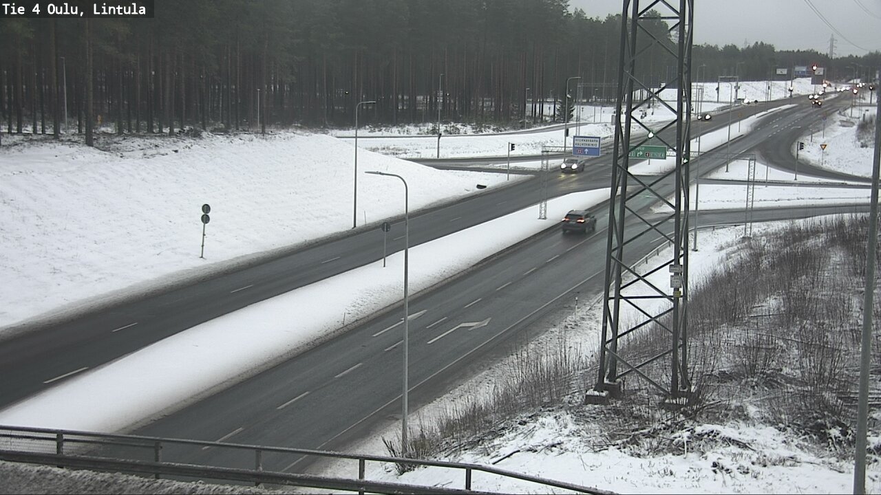 Weather Camera Image Väg 4 Uleåborg, Lintula, Oulu, Pohjois-Pohjanmaa