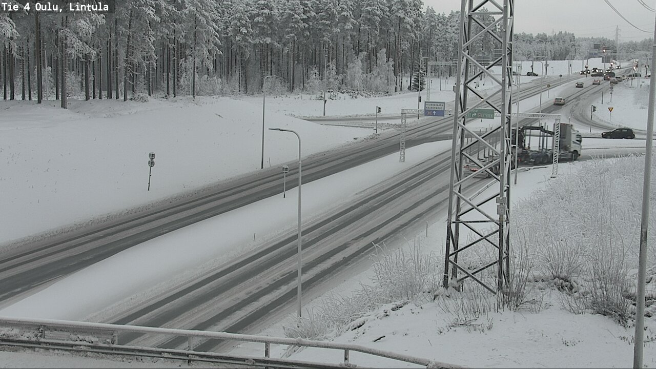 Weather Camera Image Väg 4 Uleåborg, Lintula, Oulu, Pohjois-Pohjanmaa