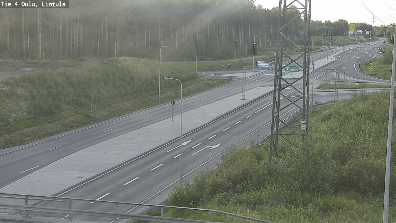 Weather Camera Image Väg 4 Uleåborg, Lintula, Oulu, Pohjois-Pohjanmaa