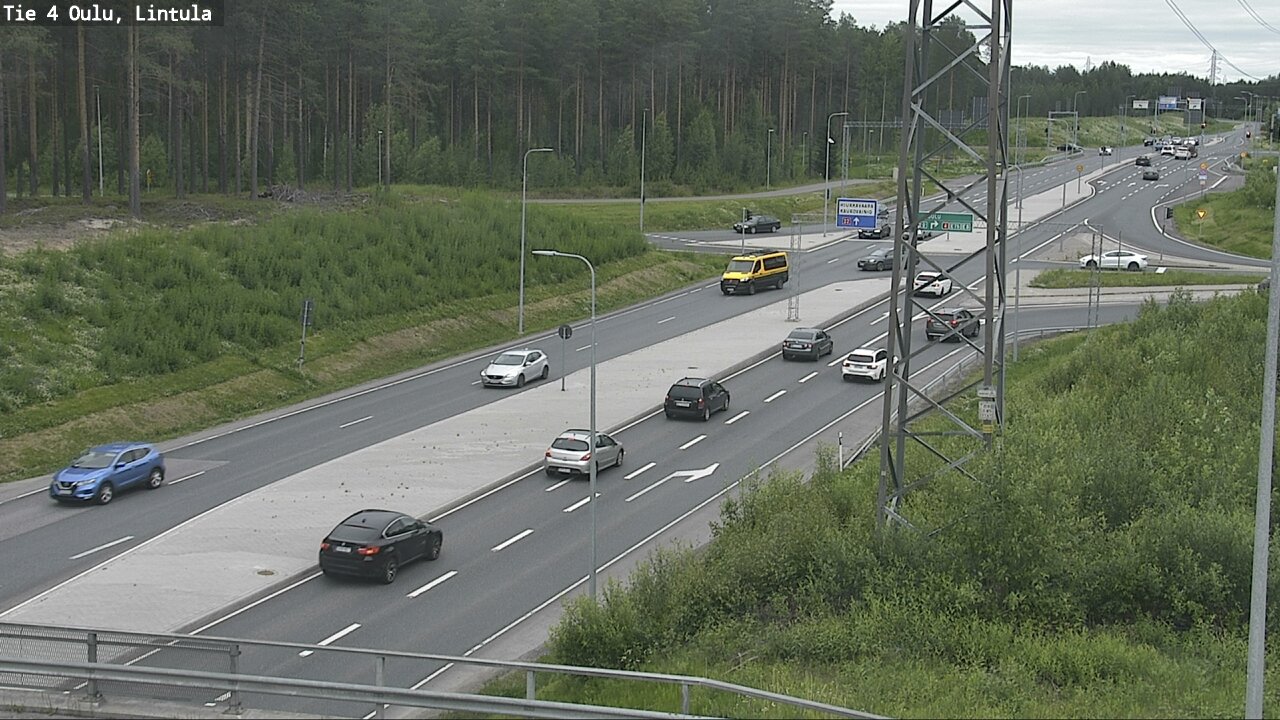 Weather Camera Image Väg 4 Uleåborg, Lintula, Oulu, Pohjois-Pohjanmaa