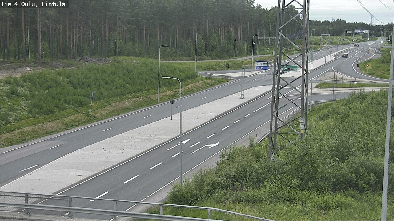 Weather Camera Image Väg 4 Uleåborg, Lintula, Oulu, Pohjois-Pohjanmaa