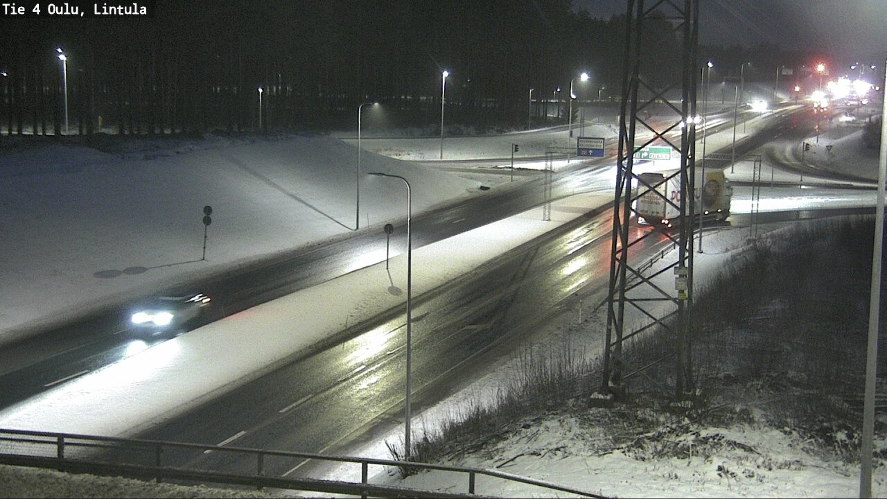 Weather Camera Image Väg 4 Uleåborg, Lintula, Oulu, Pohjois-Pohjanmaa